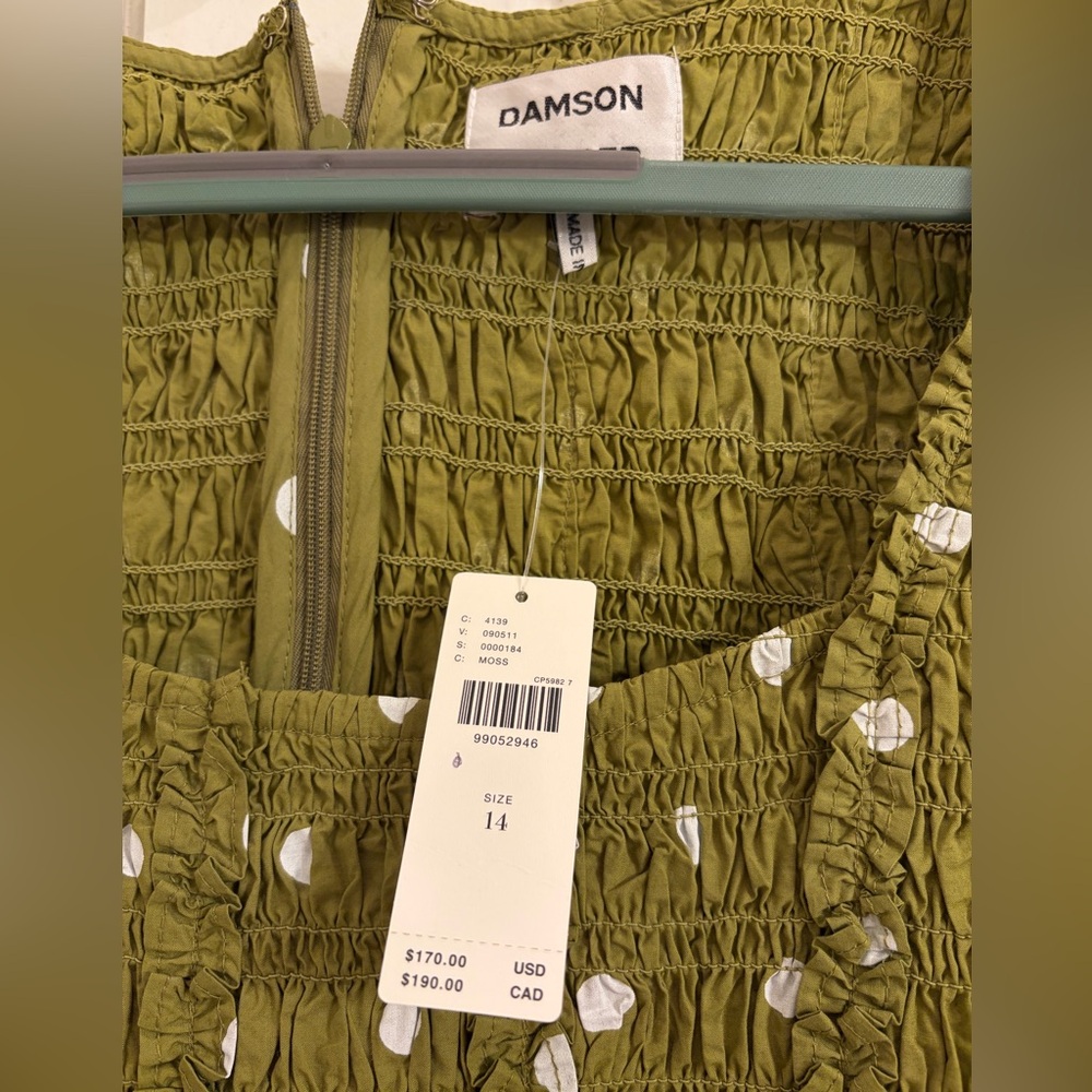 NWT Damson Madder x Anthropologie Raphaela Shirred Maxi Dress - Picture 3 of 5